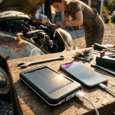 Solcelledrevet powerbank 4000 mAh PHILADELPHIA