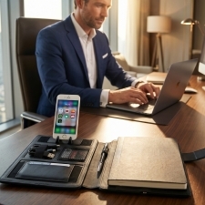 A5-mappe med powerbank 4000 mAh LENO