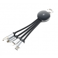 3-i-1 kabel med oplyst logo