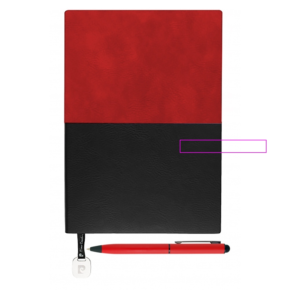 Notesbog A5 med prikker og pen REPORTER Pierre Cardin