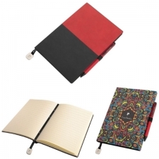 Notesbog A5 med prikker og pen REPORTER Pierre Cardin