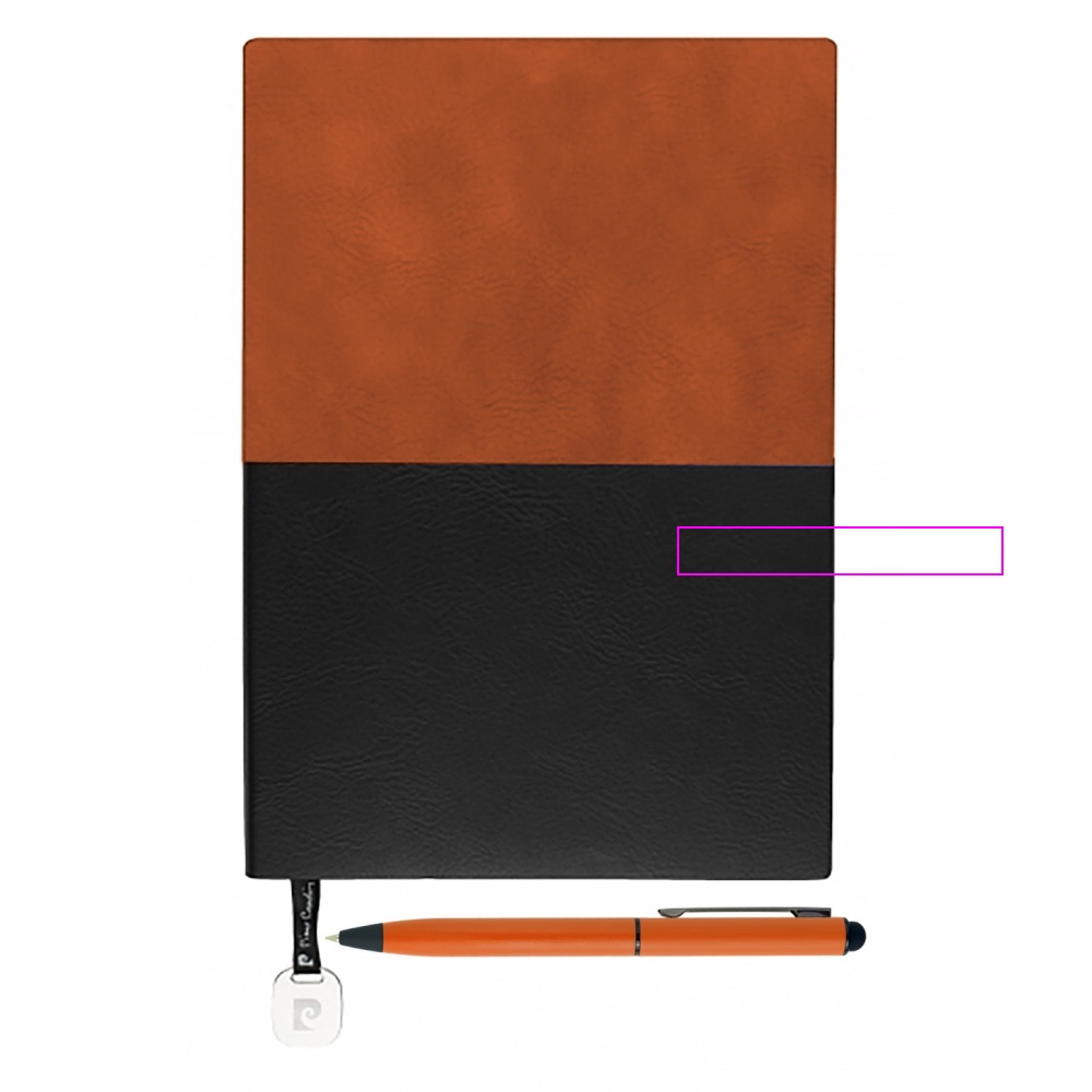 Notesbog A5 med prikker og pen REPORTER Pierre Cardin