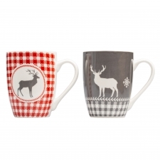 Sæt med 2 porcelænskrus til jul 300 ml ANKARA