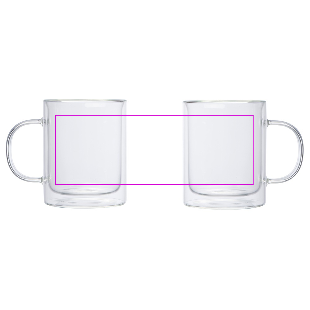 Glas krus med dobbelt væg CARACAS 350 ml
