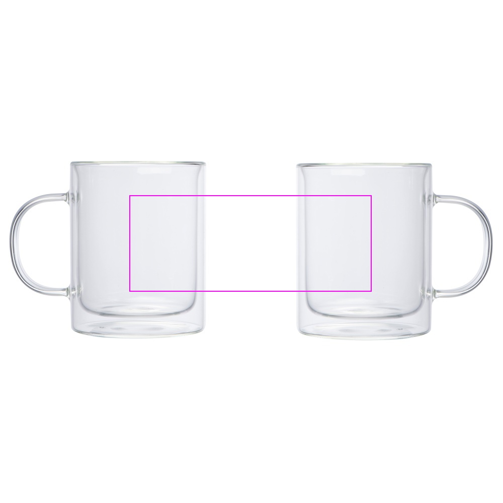 Glas krus med dobbelt væg CARACAS 350 ml