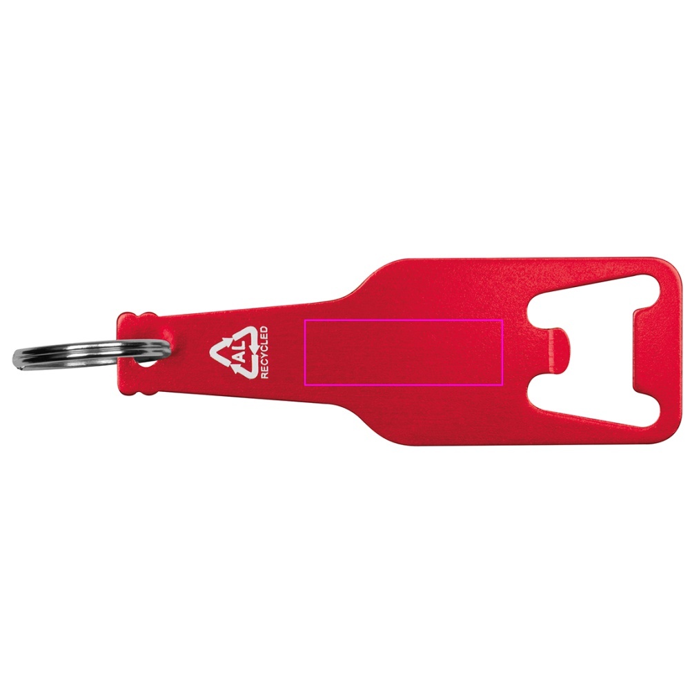 Nøglering i genanvendt aluminium med flaskeåbner MALMO