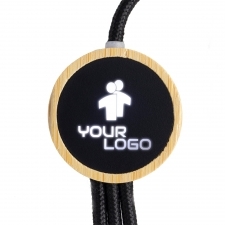 Long 3-in-1 cable with illuminated logo LH-ZMU06