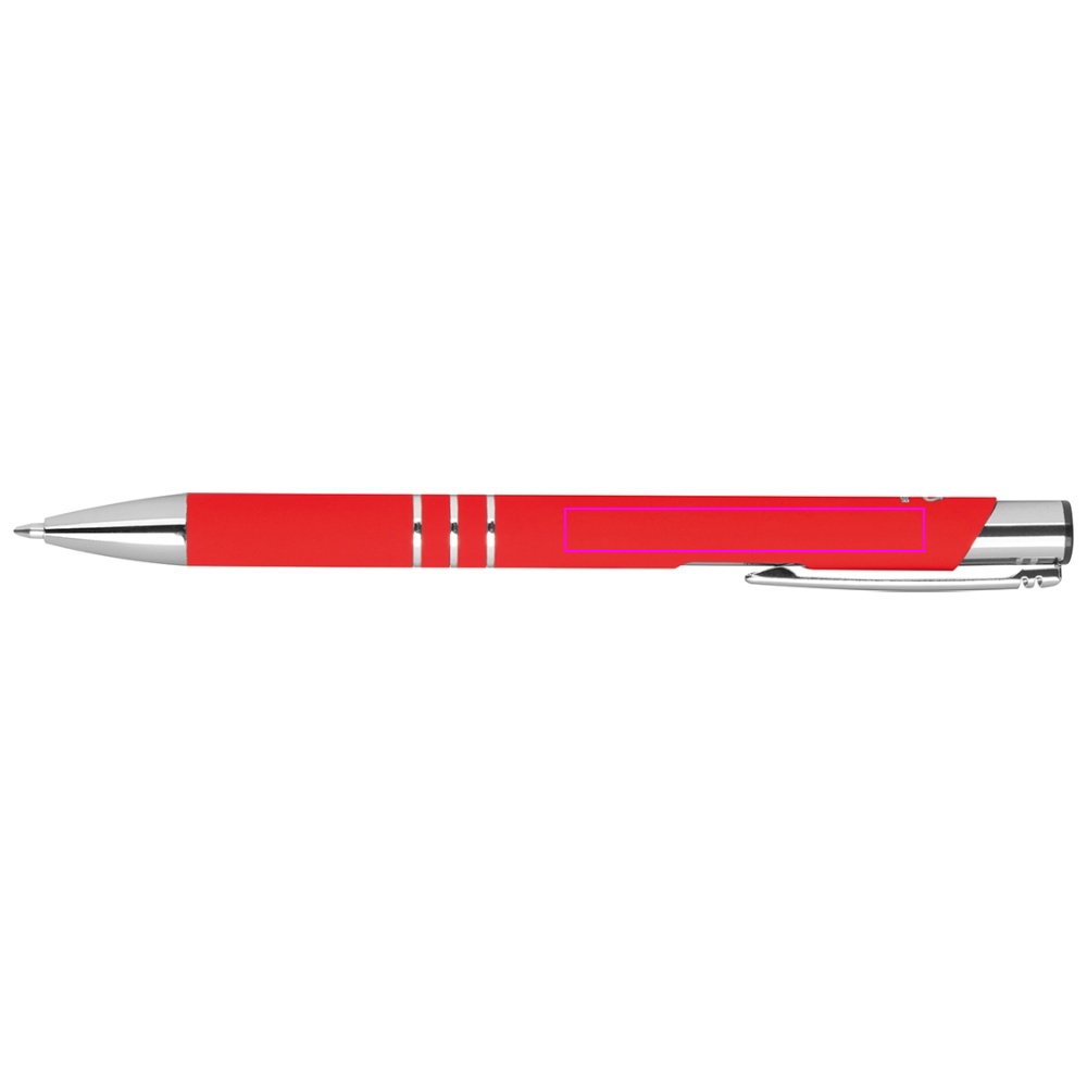 Genbrugt aluminium semi-gel soft touch pen DUNMORE