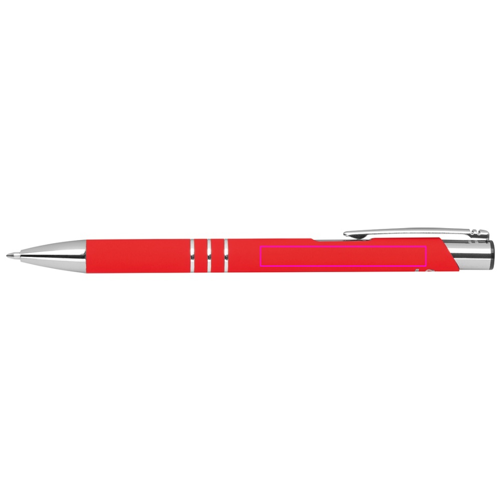 Genbrugt aluminium semi-gel soft touch pen DUNMORE