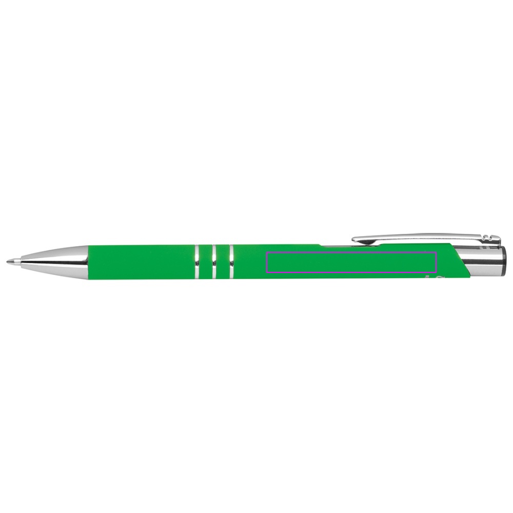 Genbrugt aluminium semi-gel soft touch pen DUNMORE