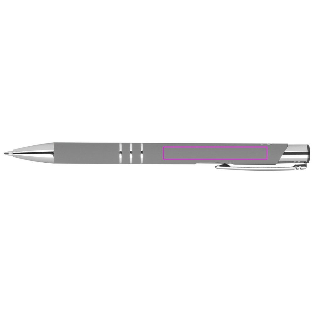 Genbrugt aluminium semi-gel soft touch pen DUNMORE