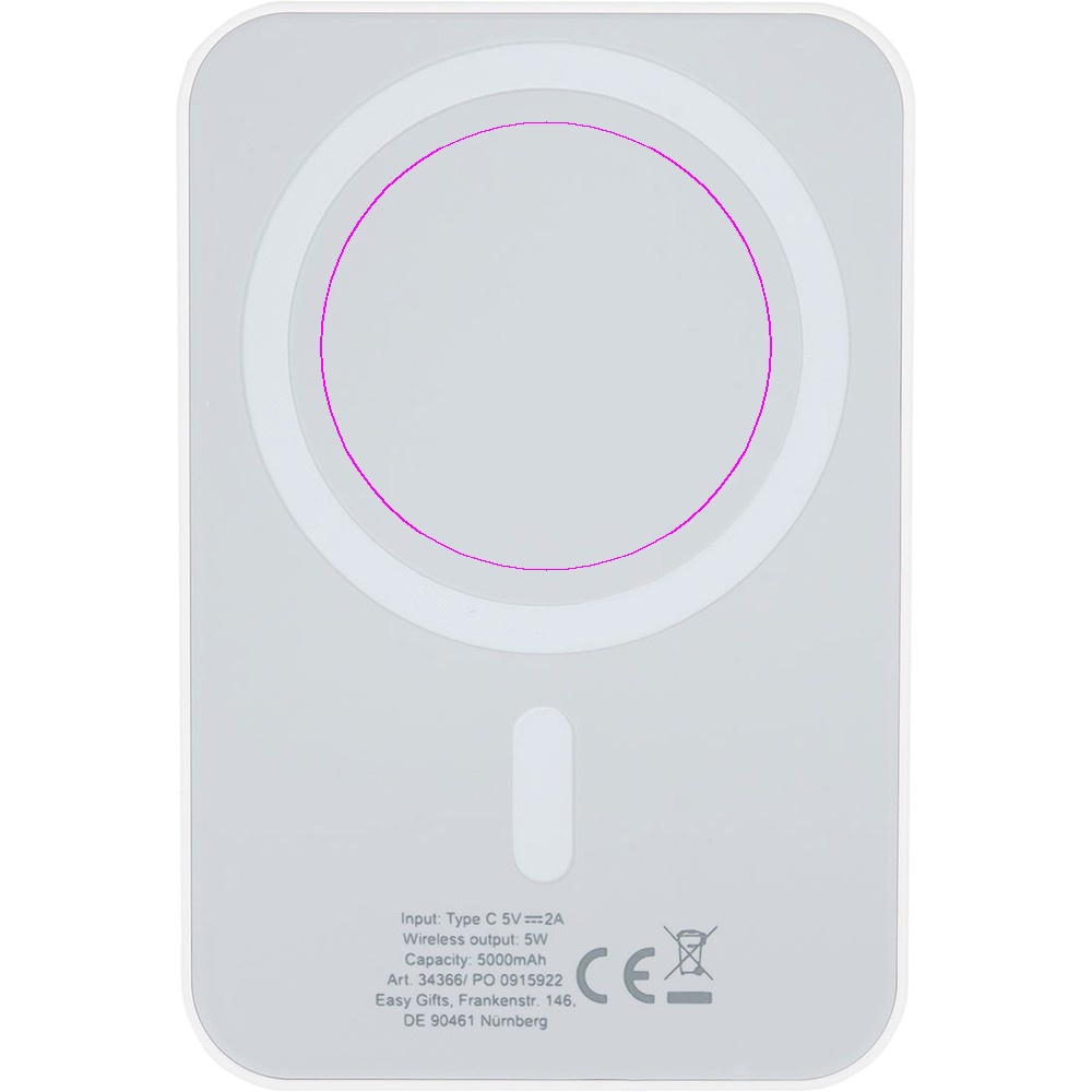 Power bank 5000 mAh med trådløs oplader WELS