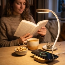 Gulvlampe med induktionsoplader TOMSK