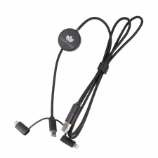 4-i-1-kabel med oplyst logo, LH-ZM02