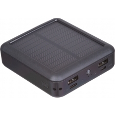 Solcellepowerbank i genanvendt ABS, 10 000 mAh CRETE