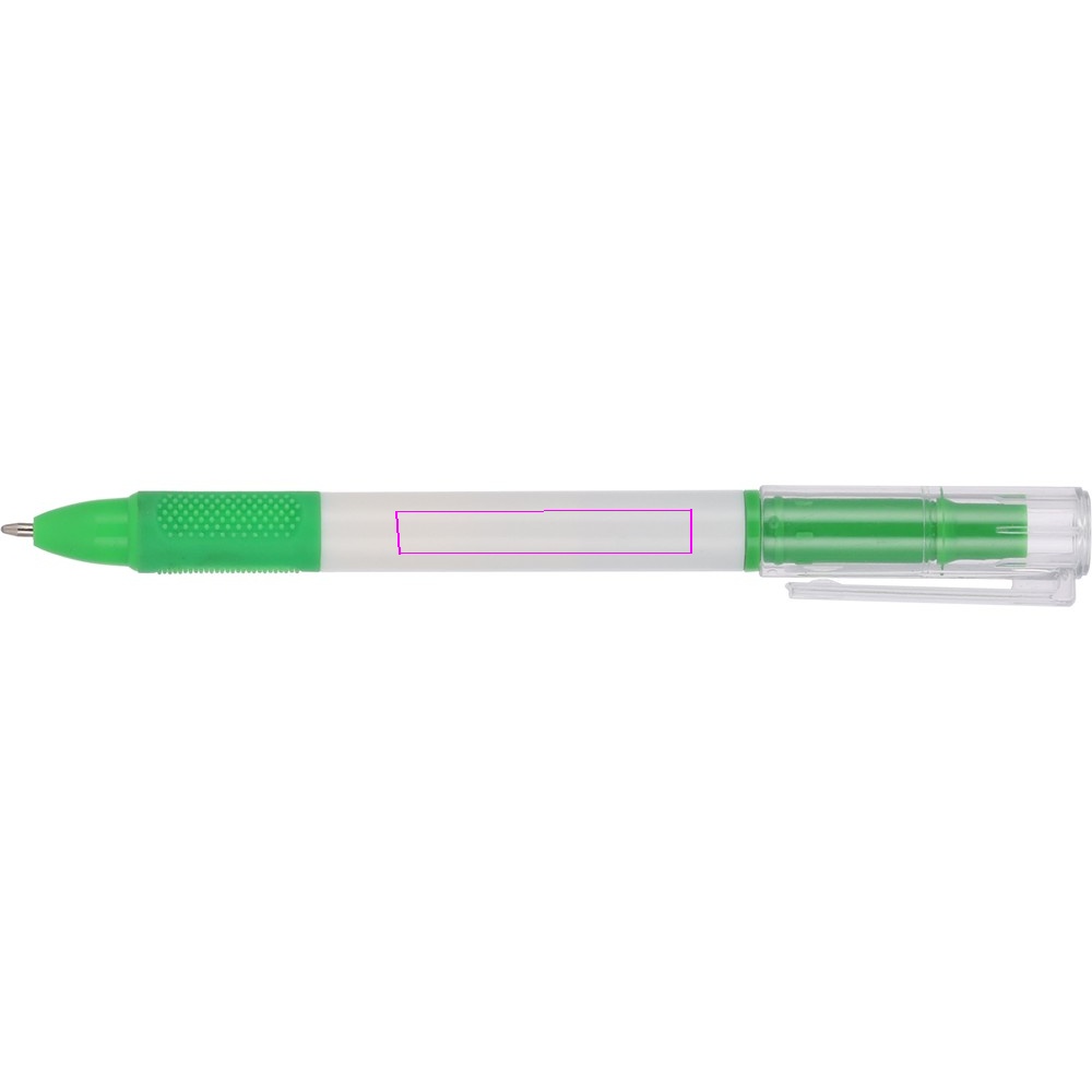 Plastkuglepen med overstregningspen LENS