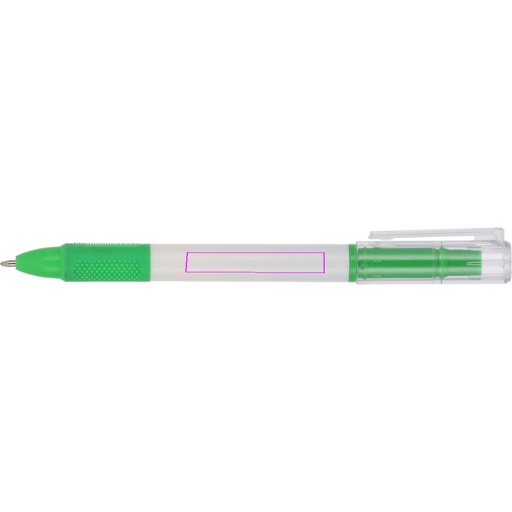 Plastkuglepen med overstregningspen LENS