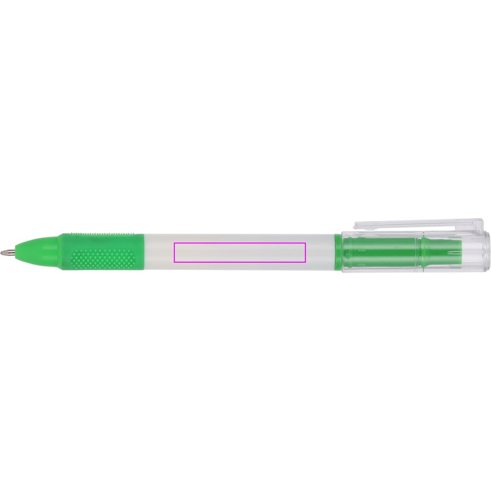 Plastkuglepen med overstregningspen LENS