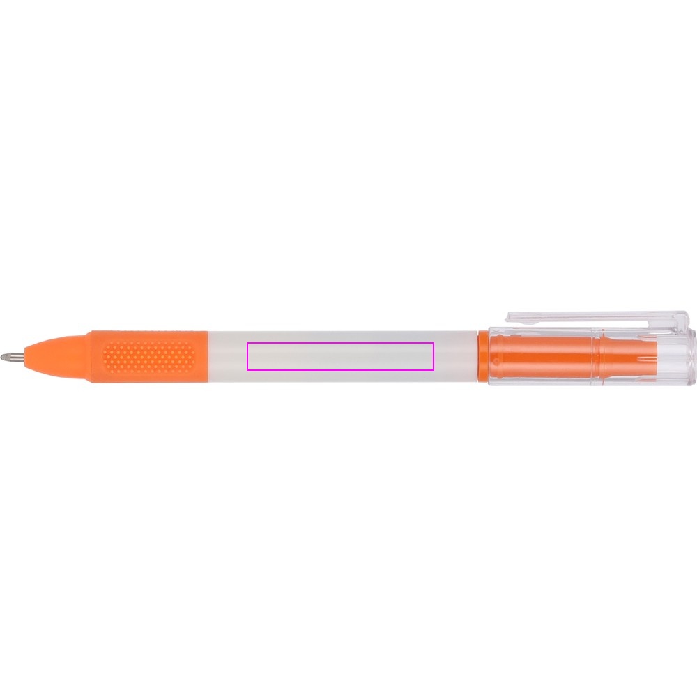 Plastkuglepen med overstregningspen LENS
